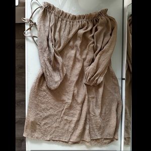 Off the Shoulder Linen Beach over throw